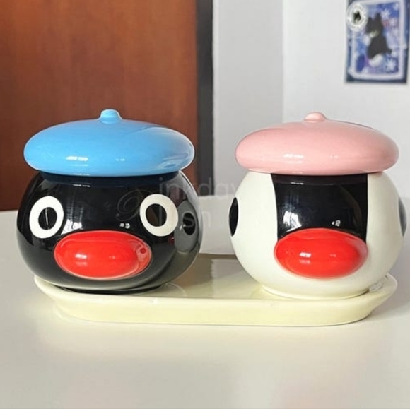 Other - Pingu Pinga Ceramic Set Of 2 With Box